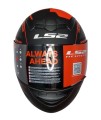 LS2 FF352 BRUSH HELMET ( MATT BLACK RED) - Image 2