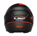 LS2 FF352 BRUSH HELMET ( MATT BLACK RED) - Image 5