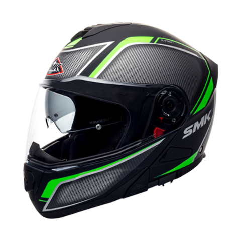 SMK Glide Kyren Helmet Matt Black Grey Green (MA268)
