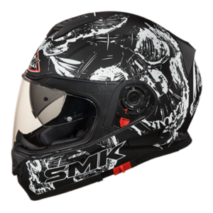 SMK Twister Skull Matt Black-White (MA210)
