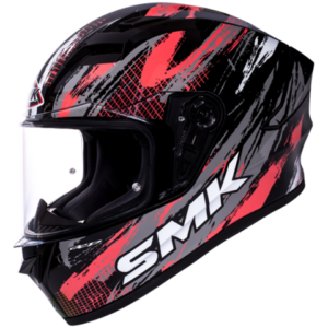 SMK Stellar Meteorite Helmet Gloss Black Grey Red (GL236)