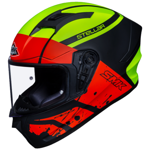 SMK Stellar Squad Helmet Black Red Yellow Matt (MA234)