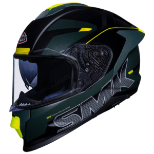 SMK Titan Firefly Fibre Glass Helmet ( Black/Flu. Green )