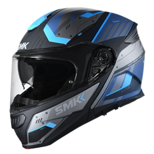 SMK Gullwing Tekker Helmet Black Grey Blue Matt (MA265)