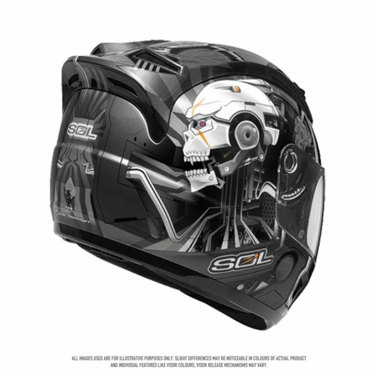 SOL - SL-68S II Metal Man Gloss Dark Silver Helmet - Image 2