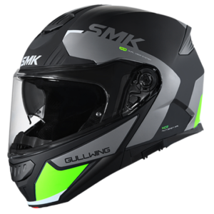 SMK Gullwing Kresto Helmet  Black Grey Yellow Gloss (GL264)