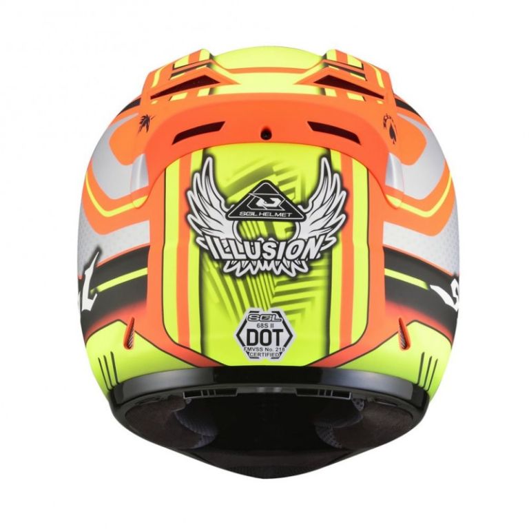SOL - SL-68S II illusion Matt Helmet (HI Orange HI yellow ) - Image 2