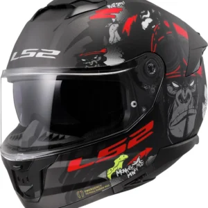 LS2 FF320 STREAM II ANGRY MONKEY MATT BLACK RED-06