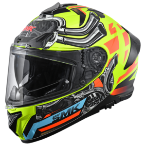 SMK Typhoon Motorhead  Helmet (Yellow Orange Black )