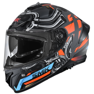 SMK Typhoon Motorhead  Helmet ( Grey Orange )