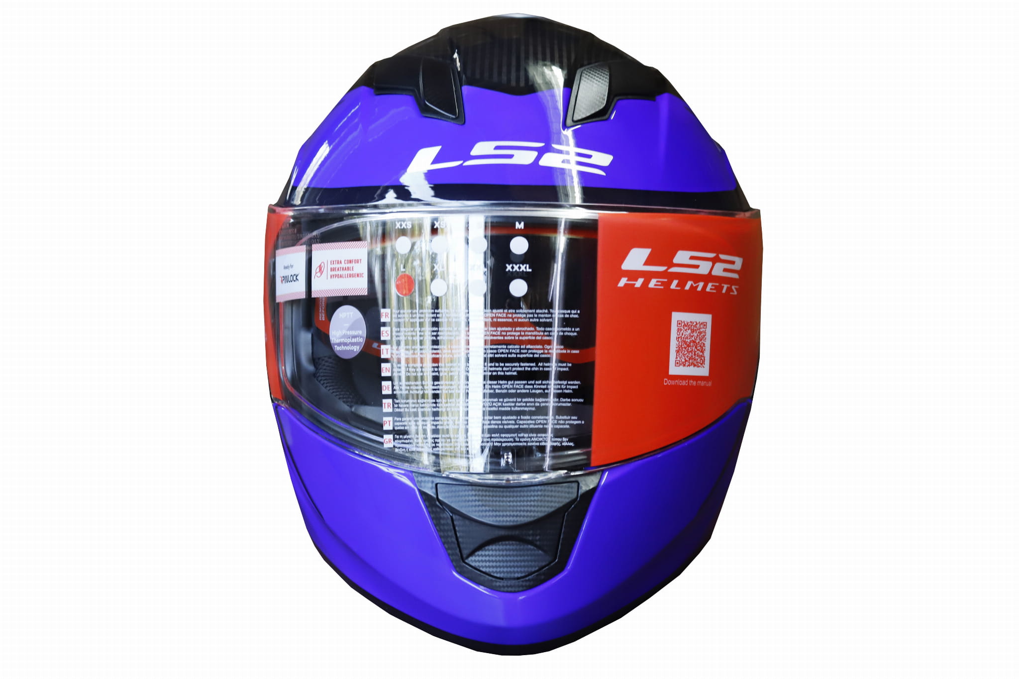 LS2 FF320 FLAUX HELMET ( MATT BLACK BLUE ) - Image 4