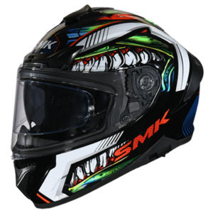SMK Typhoon Raptor Helmet ( Matt Black Red)