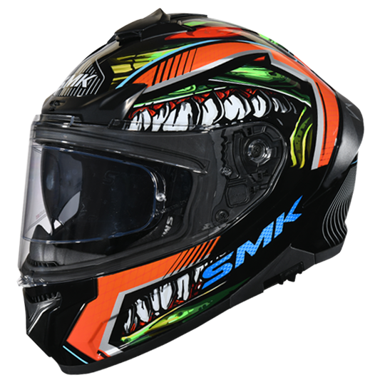 SMK Typhoon Raptor Helmet ( Matt Black Orange )