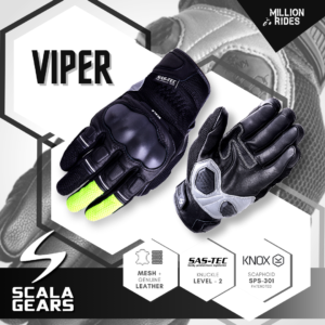 Scala Viper Gloves Black-Hi-Vis