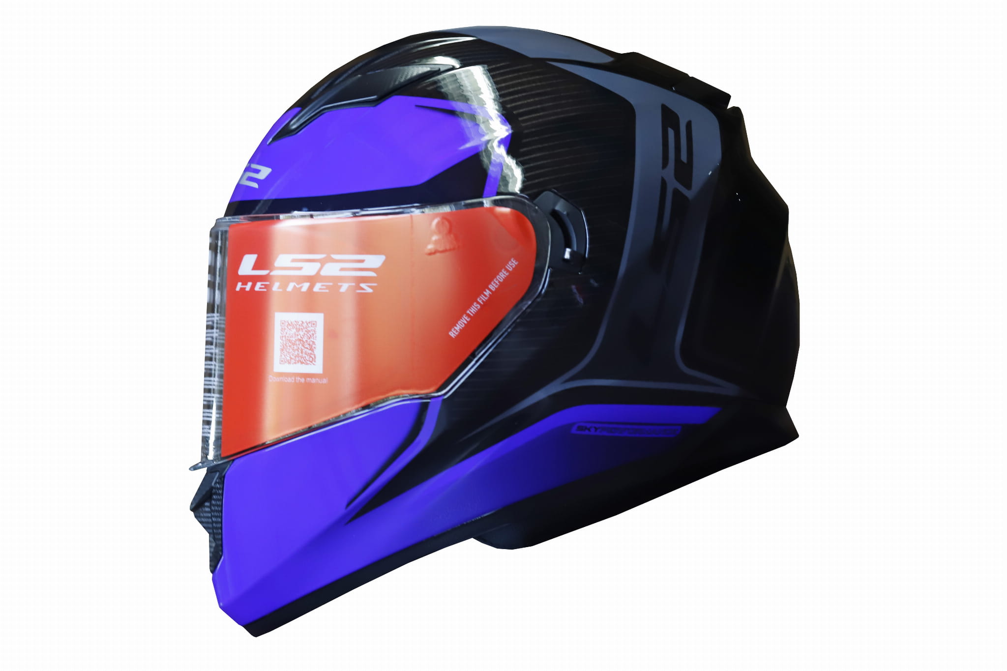 LS2 FF320 FLAUX HELMET ( MATT BLACK BLUE )