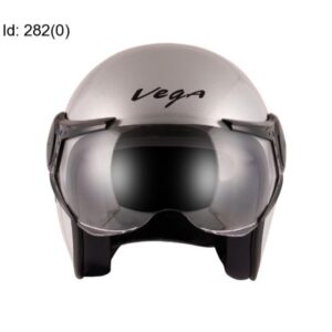 VEGA Jet W/Visor Silver Helmet