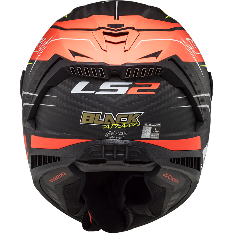 LS2 FF805 THUNDER ATTACK MATT RED H-V YELLOW-06 - Image 4