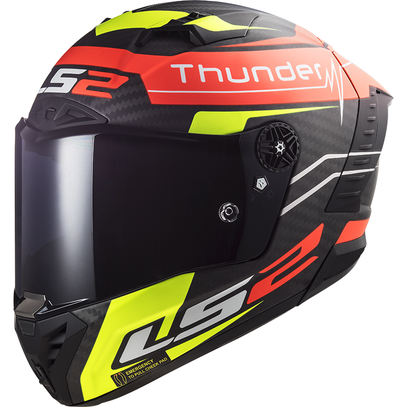 LS2 FF805 THUNDER ATTACK MATT RED H-V YELLOW-06 - Image 2