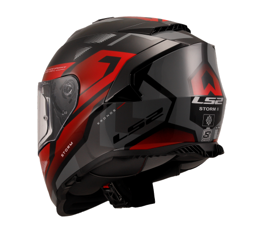 LS2 FF800 STORM II KRONOS RED GREY-06 - Image 6