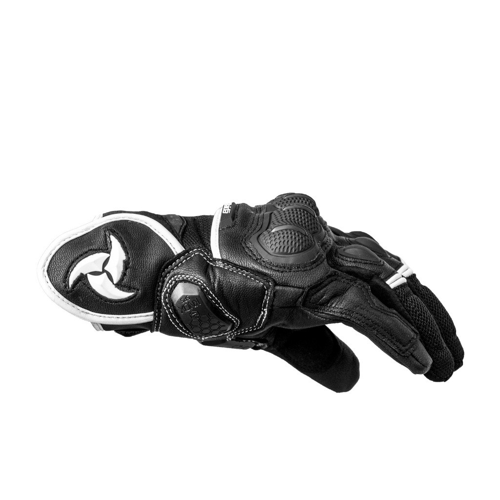 Raida AirWave Motorcycle Gloves | Black White - Image 3
