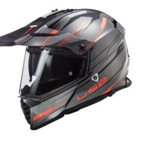 LS2 MX436 PIONEER EVO KNIGHT TITANIUM HELMET ORANGE