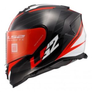 LS2 FF800 STORM NERVE HELMET ( BLACK RED GLOSS WITH ANTIFOG RESISTANT VISOR)
