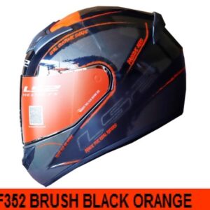 LS2 FF352 BRUSH HELMET ( BLACK ORANGE )