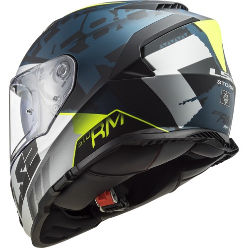 LS2 FF800 STROM SPRINTER HELMET ( MATT BLACK SILVER COBALT WITH ANTIFOG RESISTANT VISOR) - Image 2