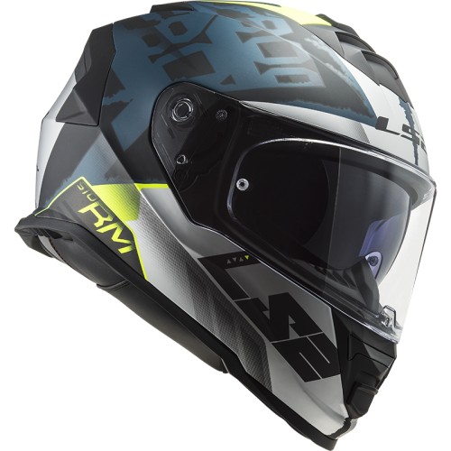 LS2 FF800 STROM SPRINTER HELMET ( MATT BLACK SILVER COBALT WITH ANTIFOG RESISTANT VISOR) - Image 3