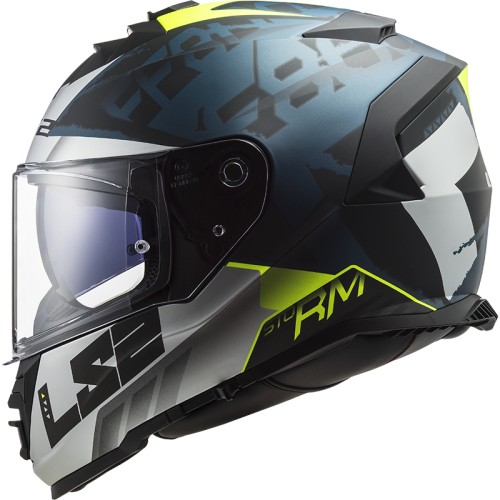 LS2 FF800 STROM SPRINTER HELMET ( MATT BLACK SILVER COBALT WITH ANTIFOG RESISTANT VISOR) - Image 4