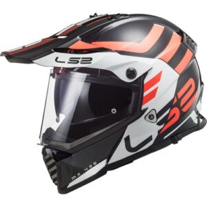 LS2 MX436 PIONEER EVO ROUTER HELMET BLACK ORANGE NGE