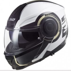 LS2 FF902 Scope Arch Gloss White Titanium Flip Up Helmet