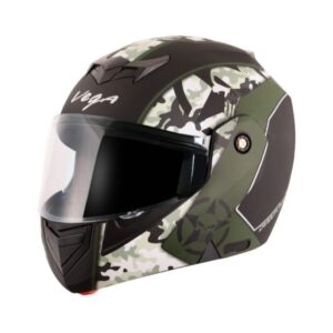VEGA Crux Dx Camouflage Dull Black Battle Green Helmet