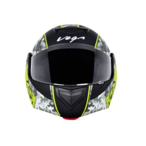 VEGA Crux Dx Camouflage Dull Black Neon Yellow Helmet