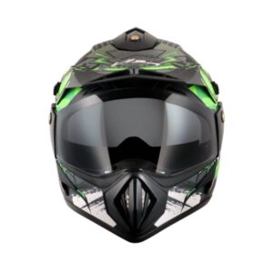VEGA Off Road D/V Fighter Dull Black Green Helmet