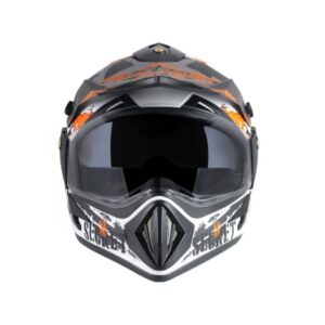 VEGA Off Road D/V Secret Dull White Black Helmet