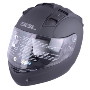 SOL – SL-68S SOL Solid Matt Black LED Helmet