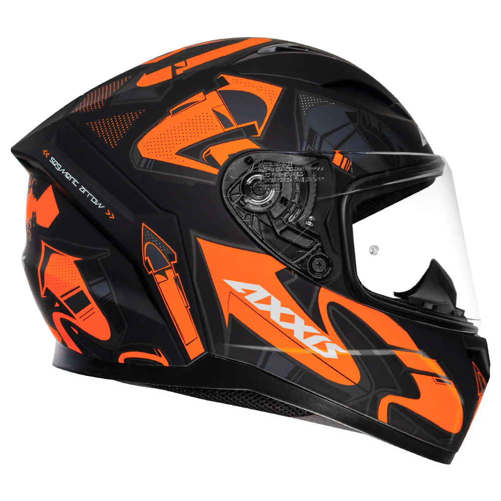 AXXIS SEGMENT ARROWS HELMET (MATT FLUORESCENT ORANGE)