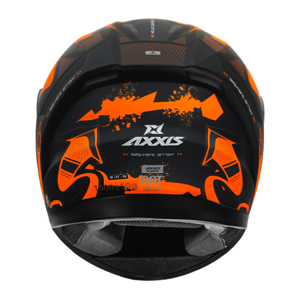 AXXIS SEGMENT ARROWS HELMET (MATT FLUORESCENT ORANGE) - Image 3
