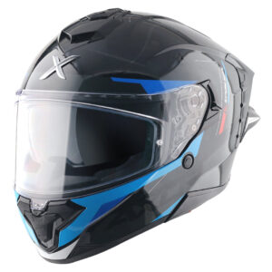 APEX Brutale Kryptic Dual Spoiler Helmet (BLACK BLUE)