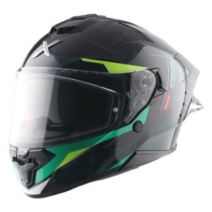 APEX Brutale Kryptic Dual Spoiler Helmet (BLACK GREEN)