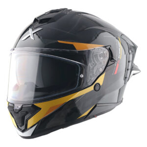APEX Brutale Kryptic Dual Spoiler Helmet (BLACK YELLOW)