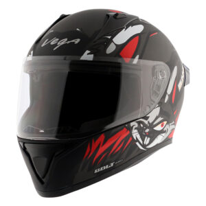 Vega Bolt Bunny Dull Black Red Helmet