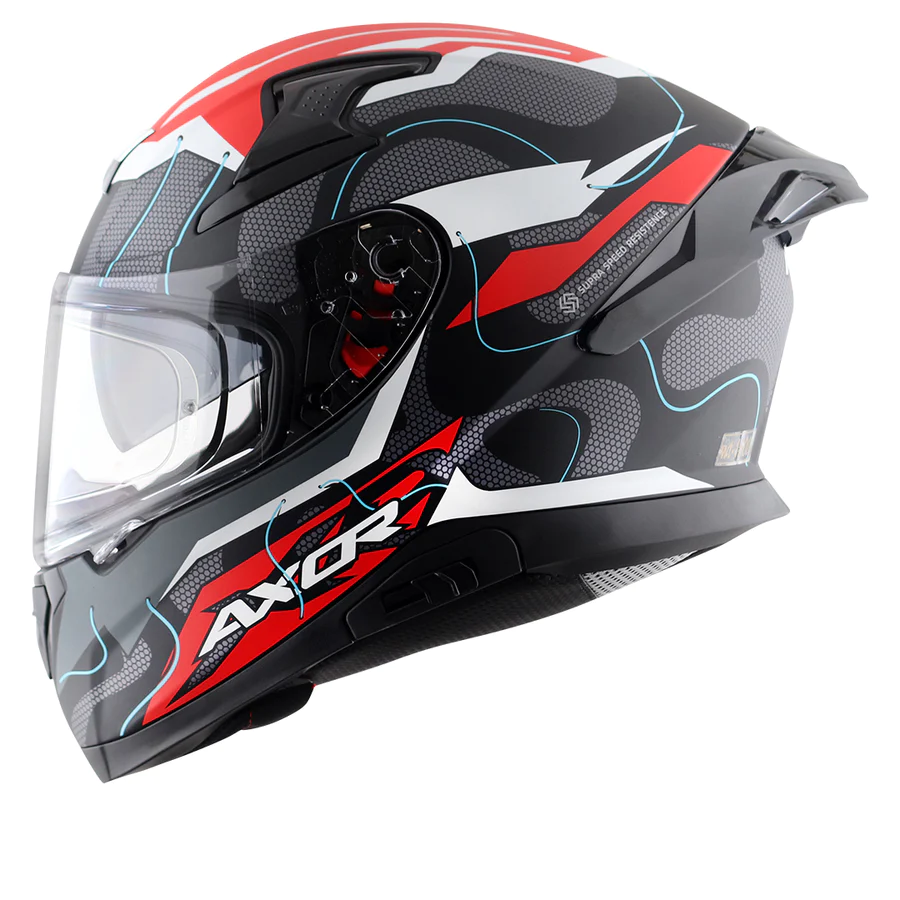 AXOR APEX DYNAMO HELMET ( DULL BLACK RED)