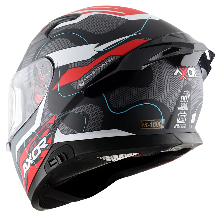 AXOR APEX DYNAMO HELMET ( DULL BLACK RED) - Image 7
