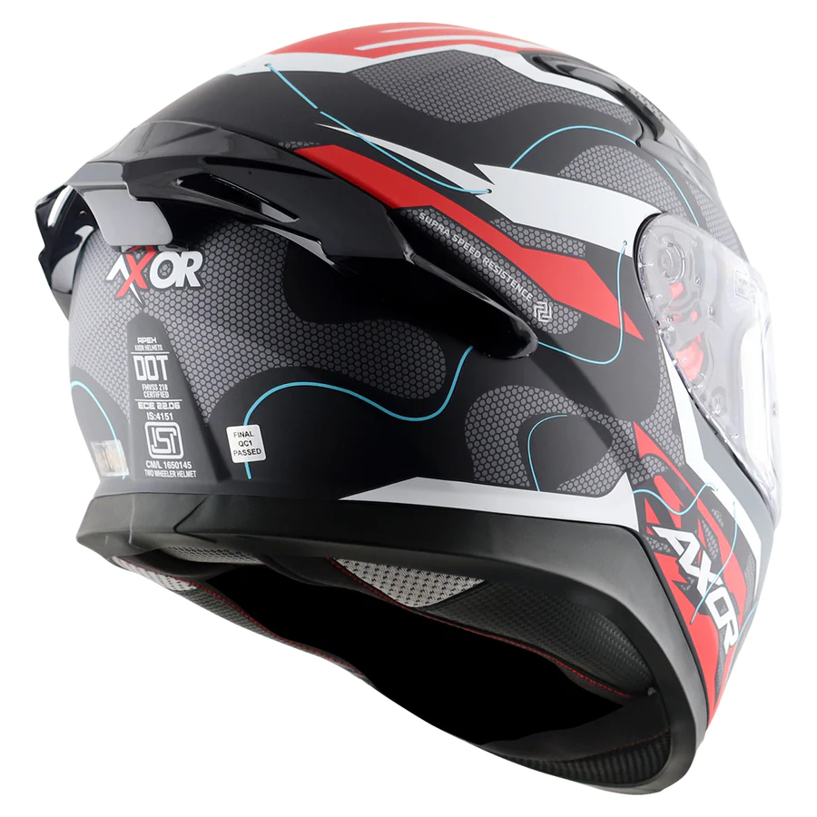 AXOR APEX DYNAMO HELMET ( DULL BLACK RED) - Image 5