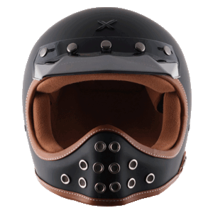 Axor Retro MOTO-X  Dull Black Helmet