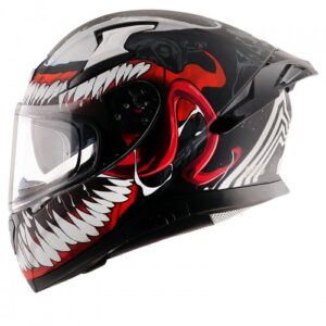 AXOR APEX MARVEL VENOM HELMET ( DULL BLACK RED )