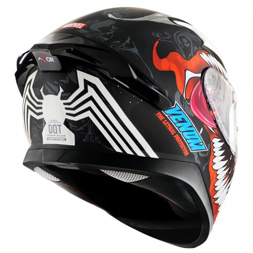 AXOR APEX MARVEL VENOM HELMET ( DULL BLACK RED ) - Image 5