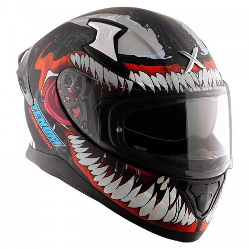 AXOR APEX MARVEL VENOM HELMET ( DULL BLACK RED ) - Image 2